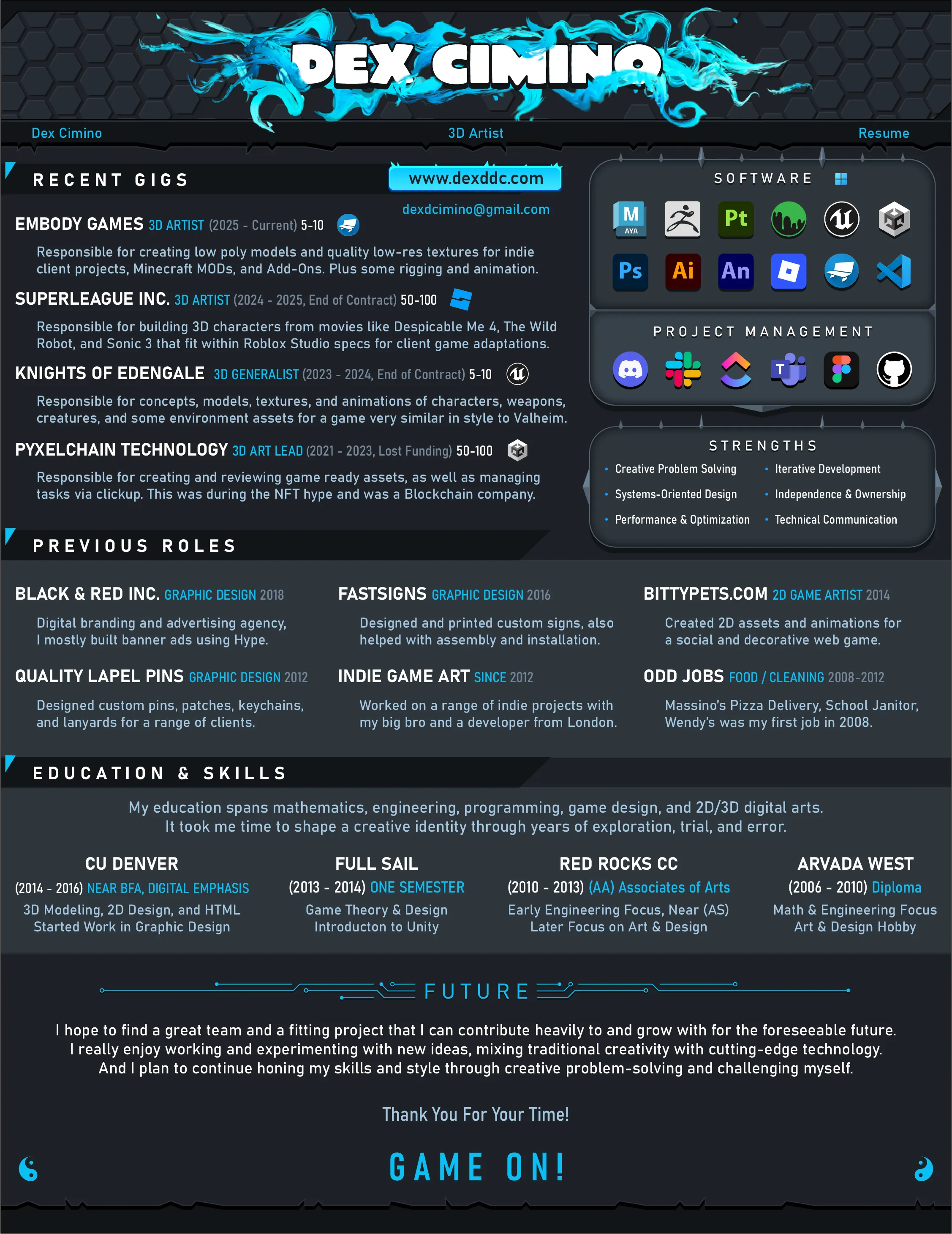 Dex Resume